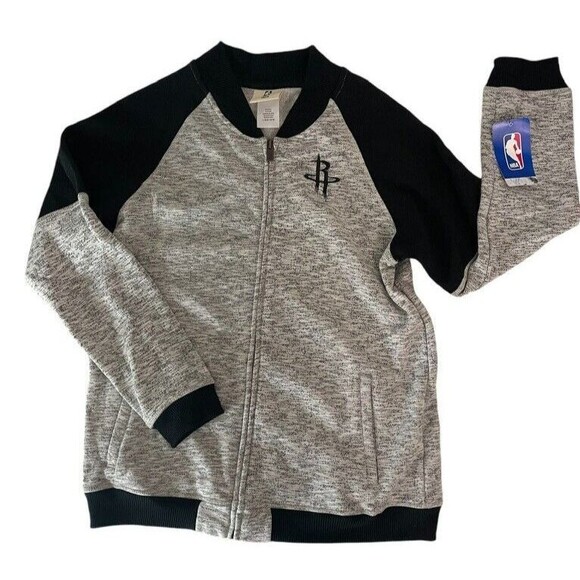 NBA Outerstuff Houston Rockets Youth LARGE 14-16 Full Zip Knit Bomber Jacket - Picture 1 of 10